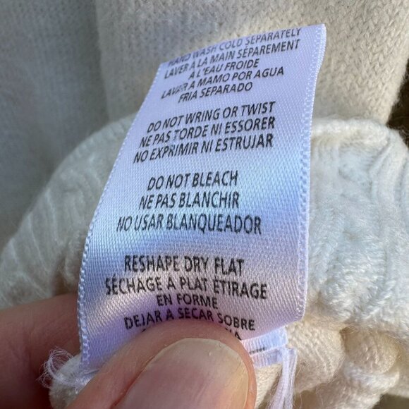 Casual Corner Annex Womens Cream Knit Cardigan & Short Sleeve Top Sweater Set M - Picture 9 of 11